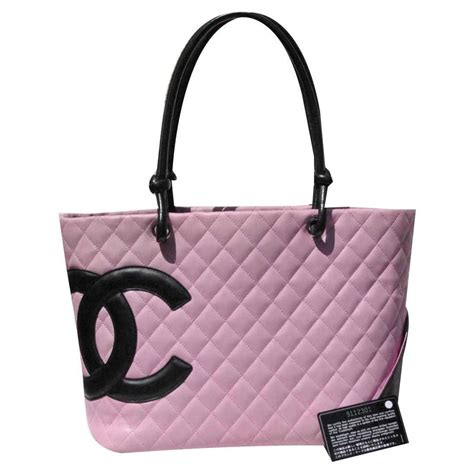 chanel pink black bag